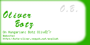 oliver botz business card